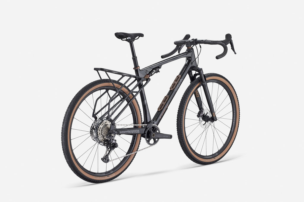 Black bicycle on a white background