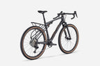 Black bicycle on a white background