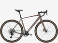 Brown bicycle on a white background