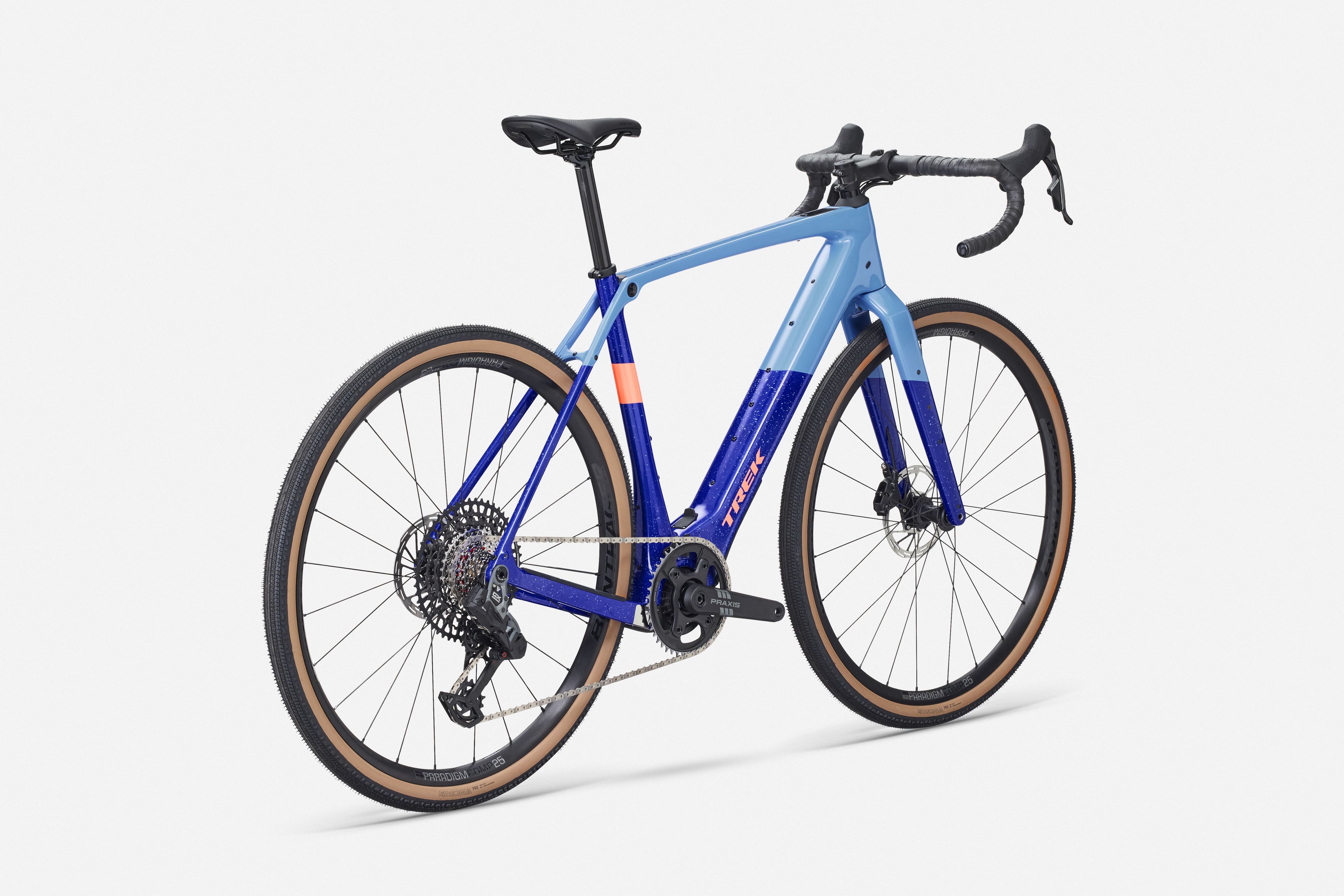 Blue bicycle on a white background