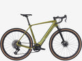 Green bicycle on a white background