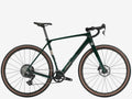 Green bicycle on a white background