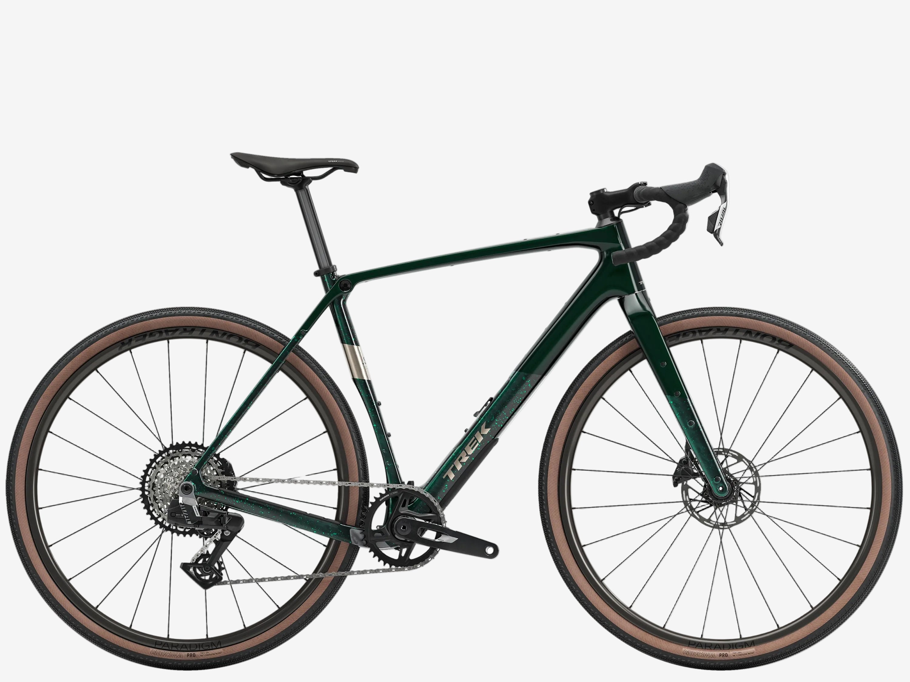 Green bicycle on a white background