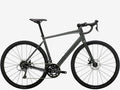 Gray bicycle on a white background