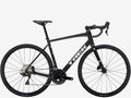 Black Trek bicycle on a white background