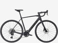 Black bicycle on a white background