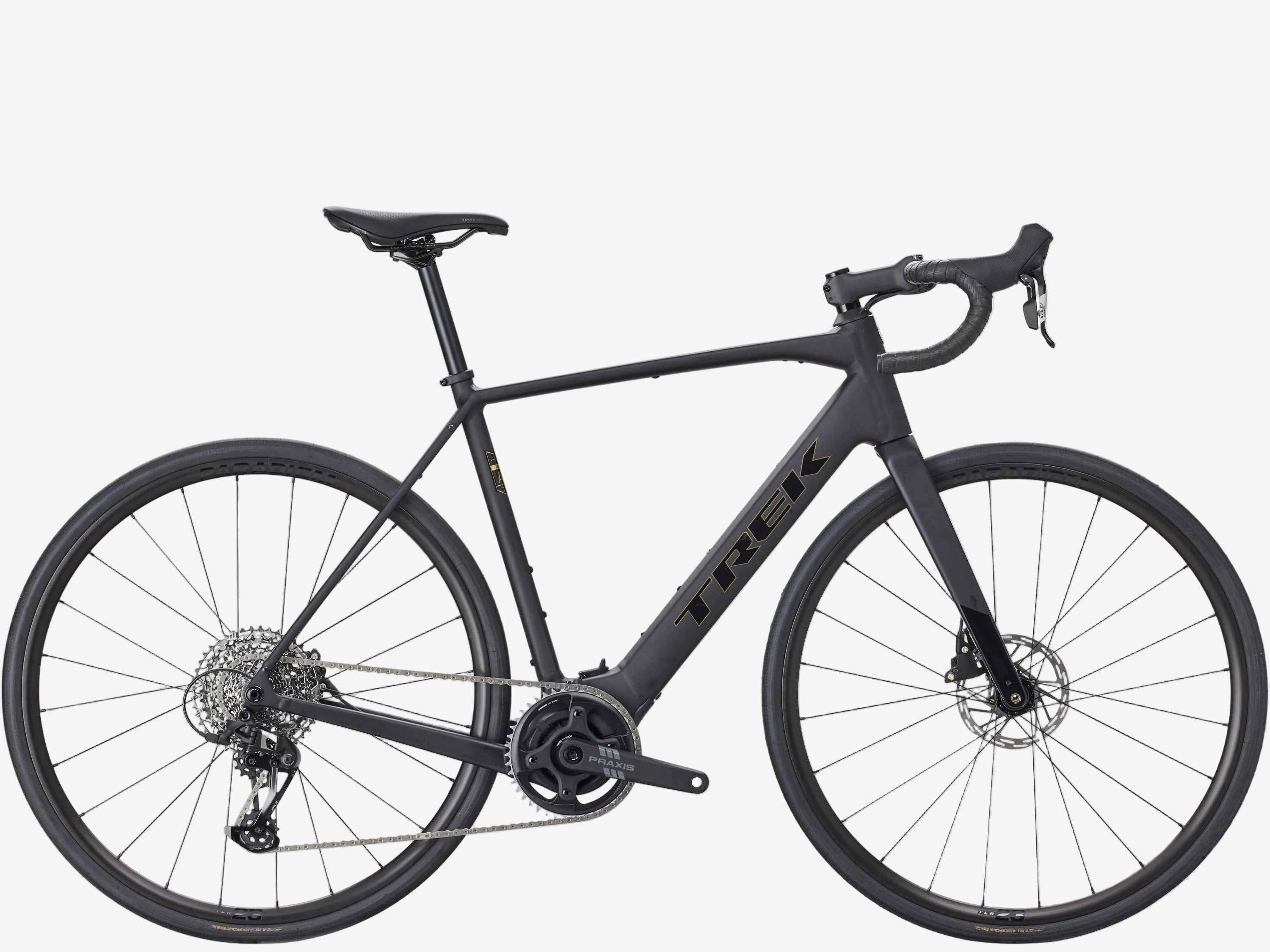 Black bicycle on a white background