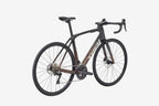 Carbon road bike on a white background