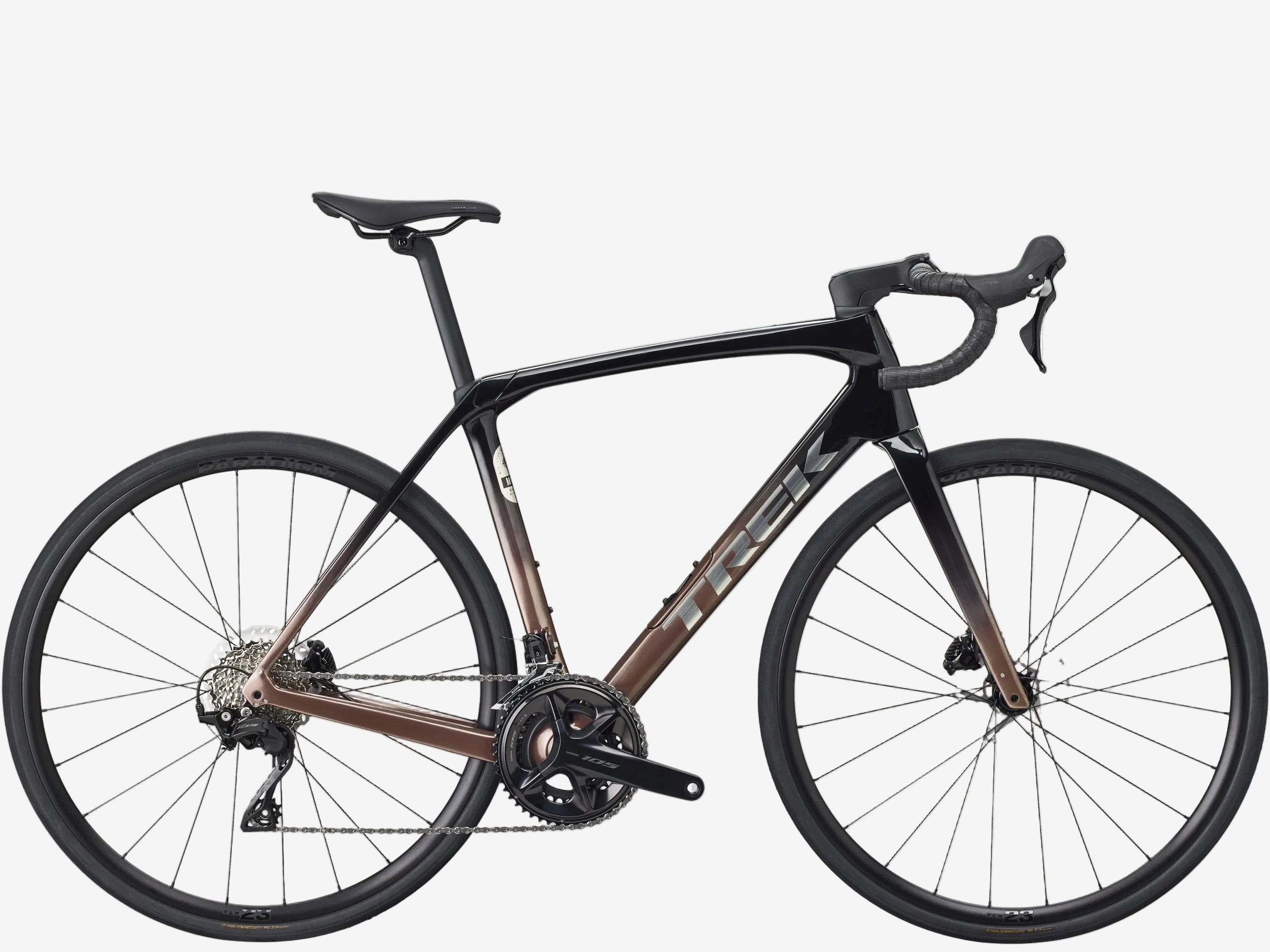 Carbon fiber bicycle on a white background