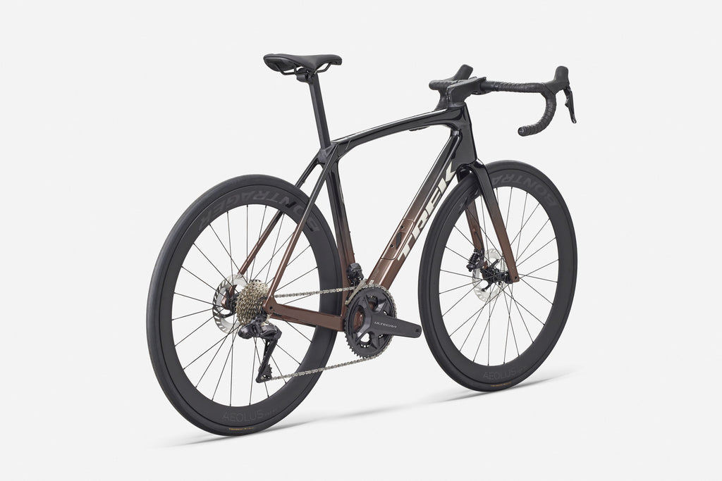 Carbon fiber bicycle on a white background