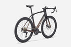 Carbon fiber bicycle on a white background