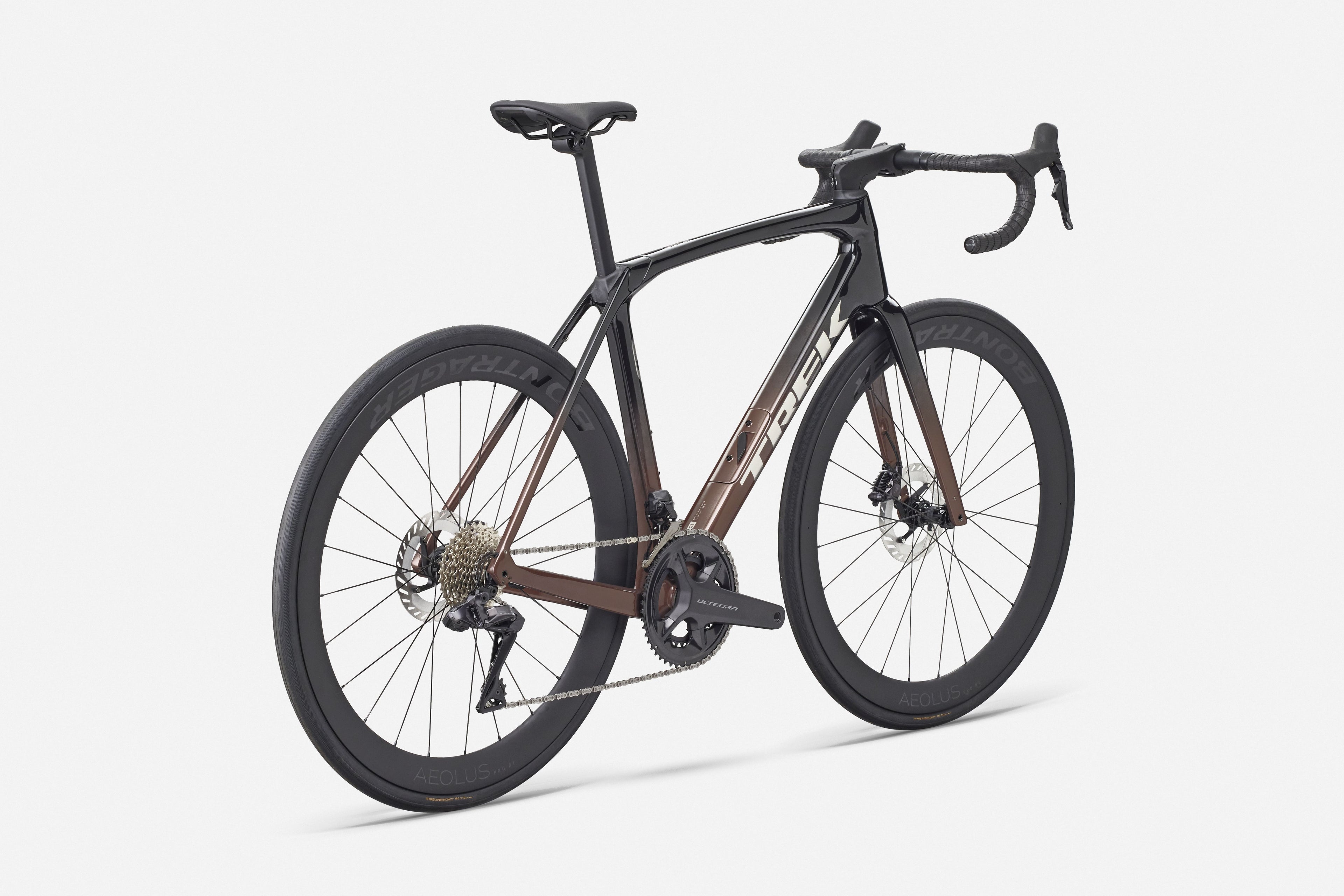 Carbon fiber bicycle on a white background