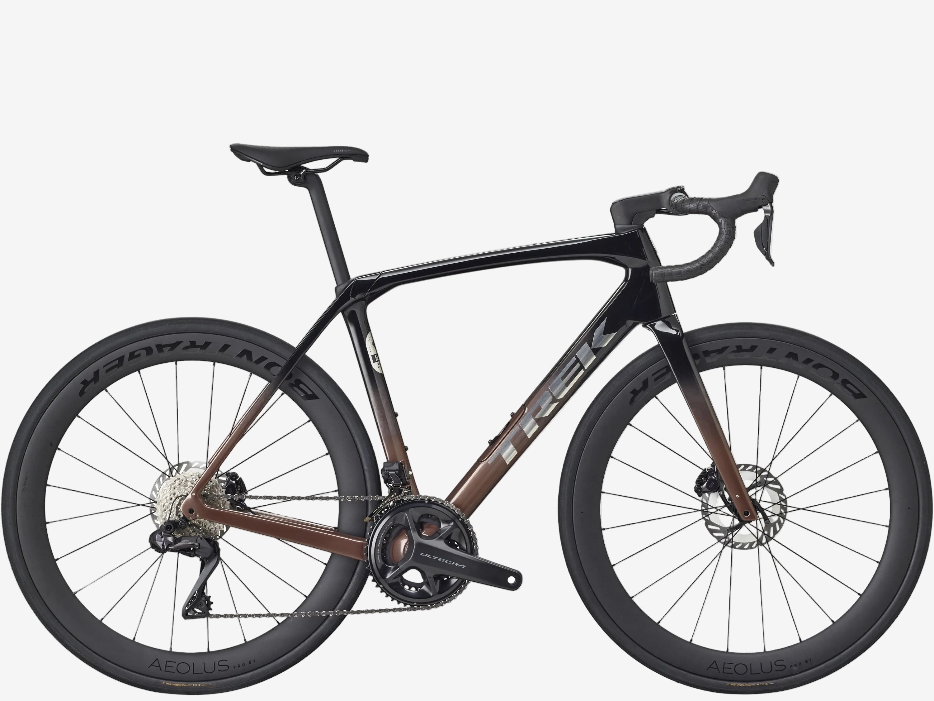 Bicycle with a sleek design on a white background