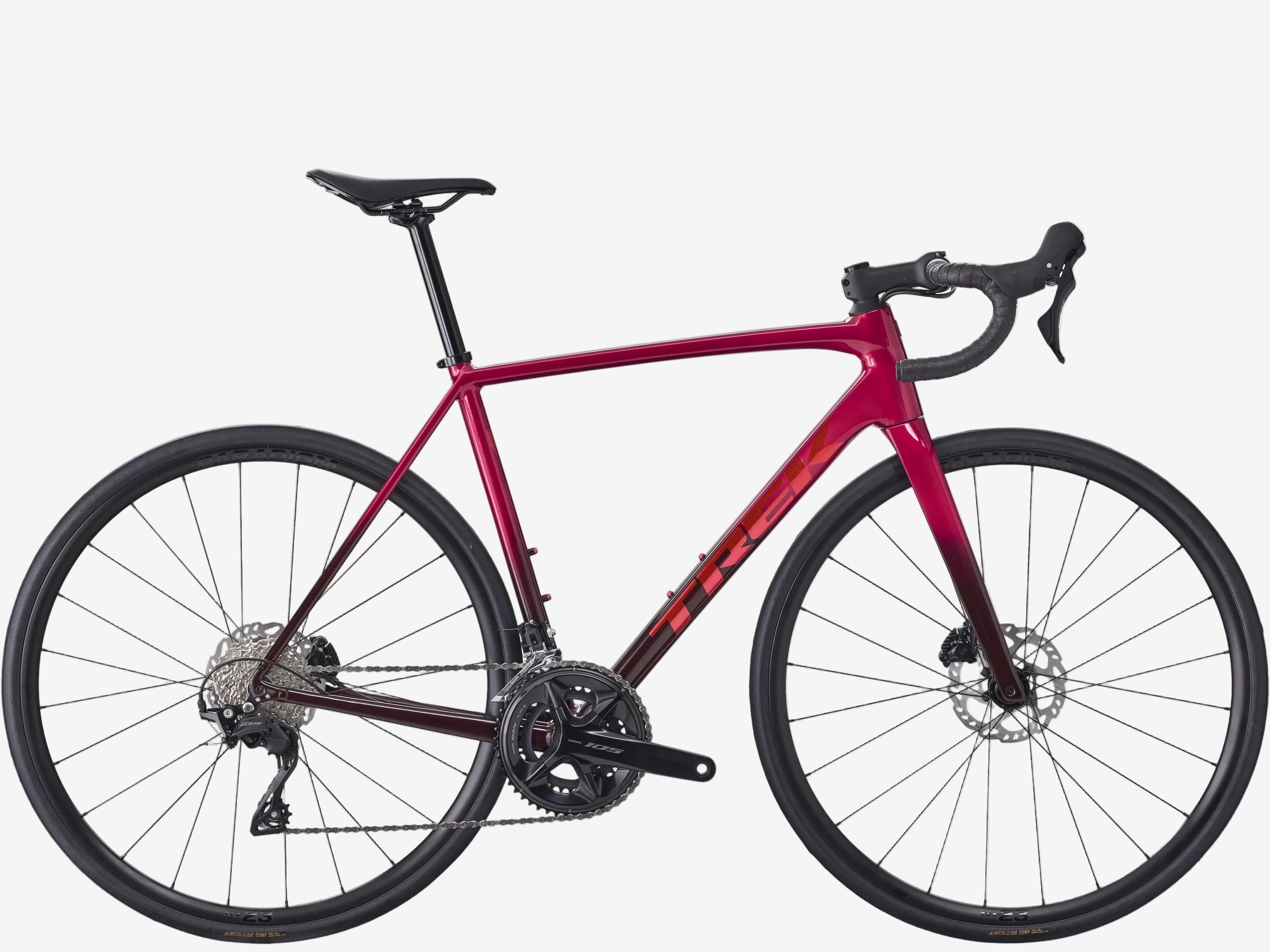 Red bicycle on a white background
