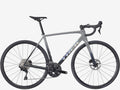 Gray bicycle on a white background