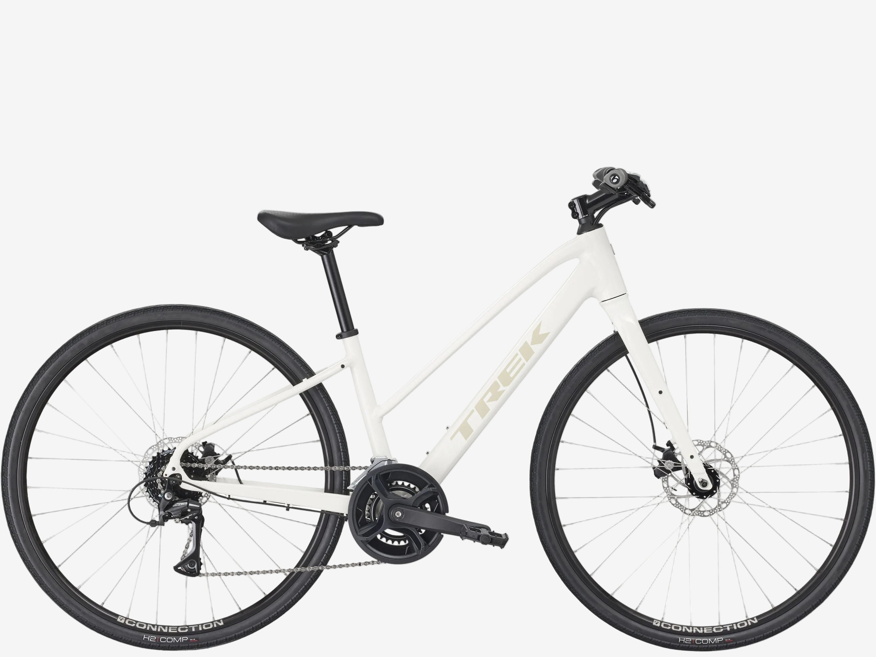 White bicycle on a white background