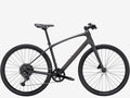 Black bicycle on a white background