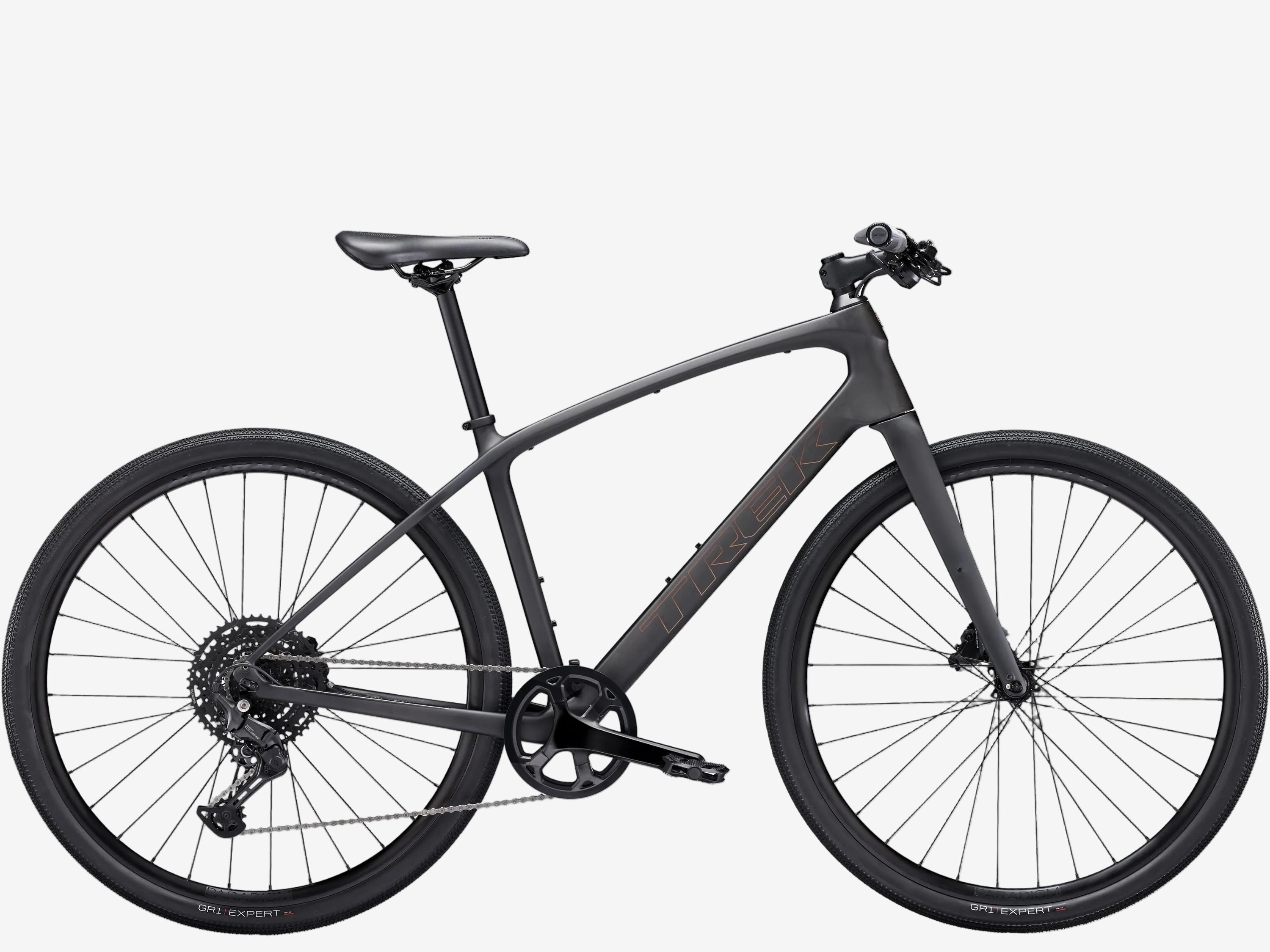 Black bicycle on a white background