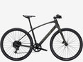 Black bicycle on a white background