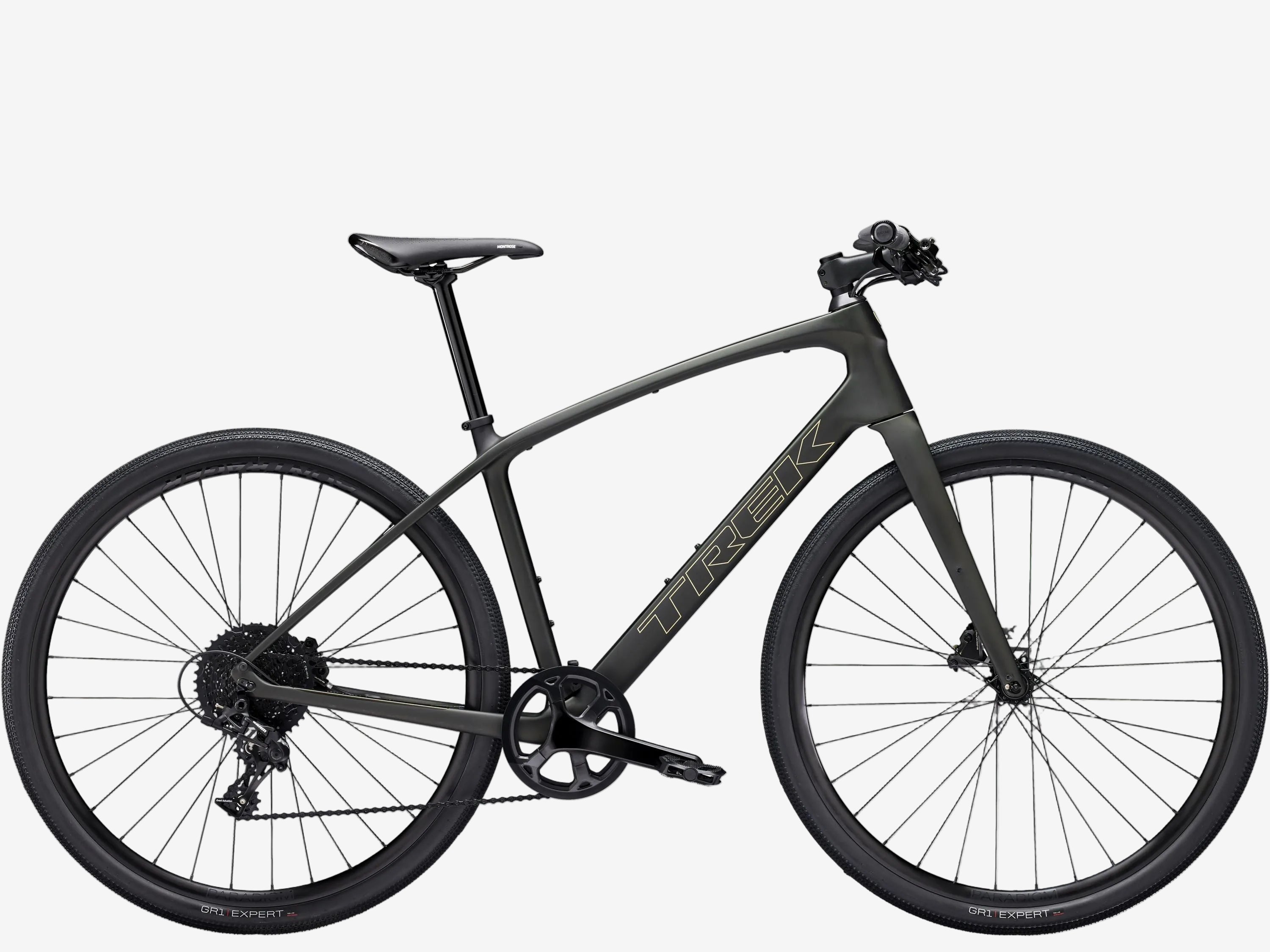 Black bicycle on a white background