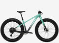 Turquoise fatbike on a white background