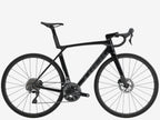 Black bicycle on a white background