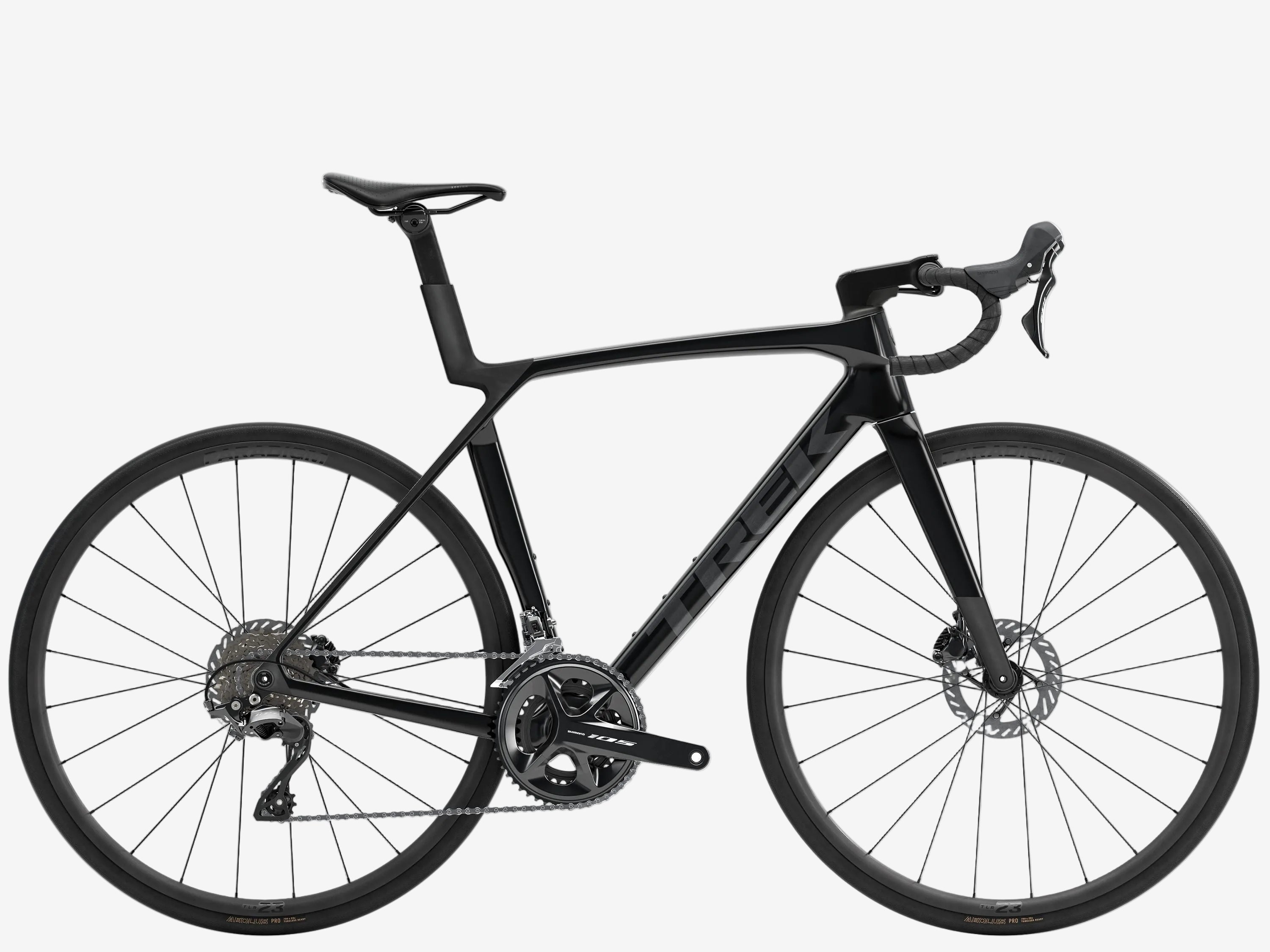 Black bicycle on a white background