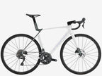 White bicycle on a white background