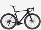Black bicycle on a white background