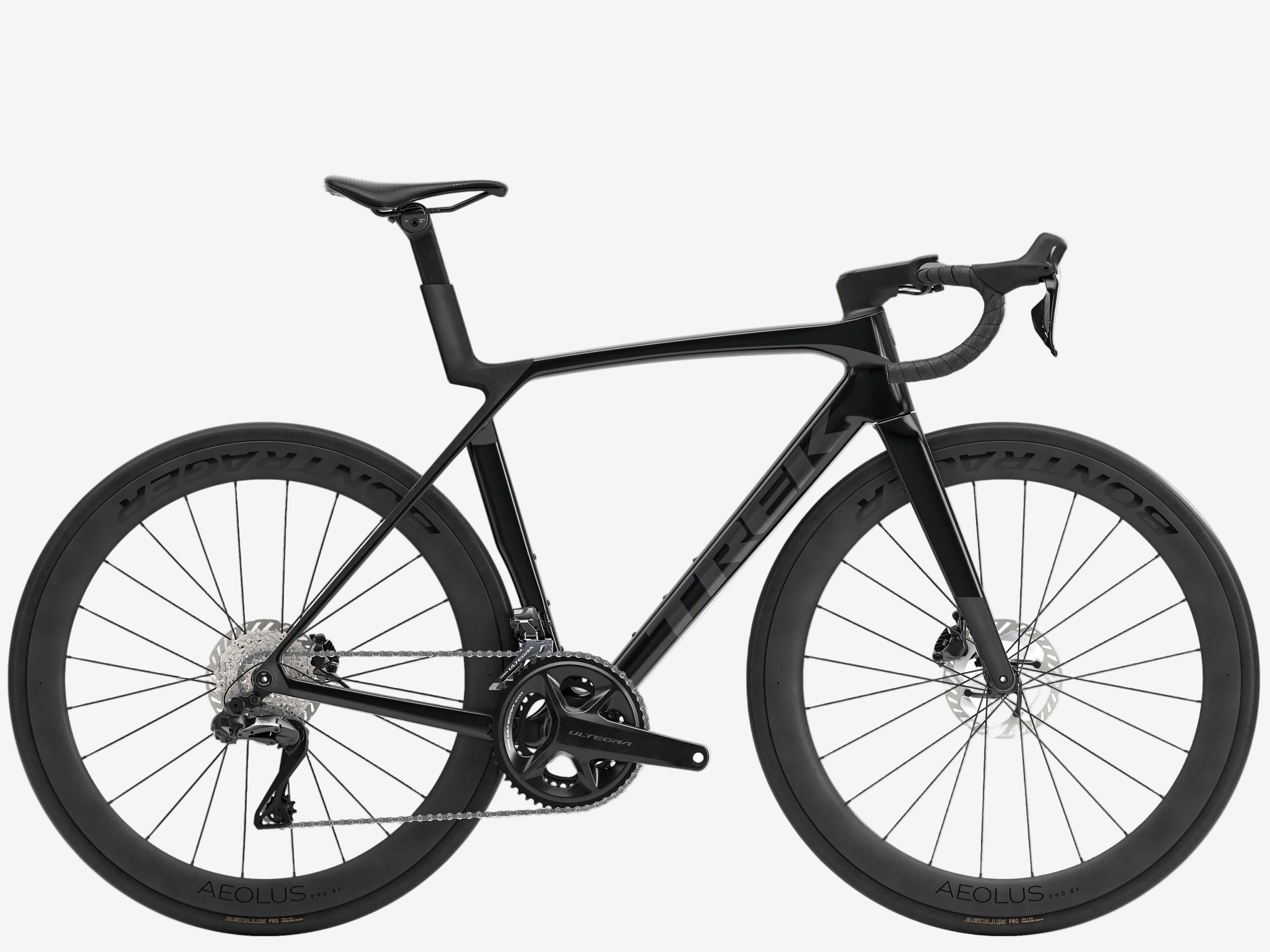 Black bicycle on a white background