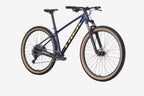Blue mountain bike on a white background