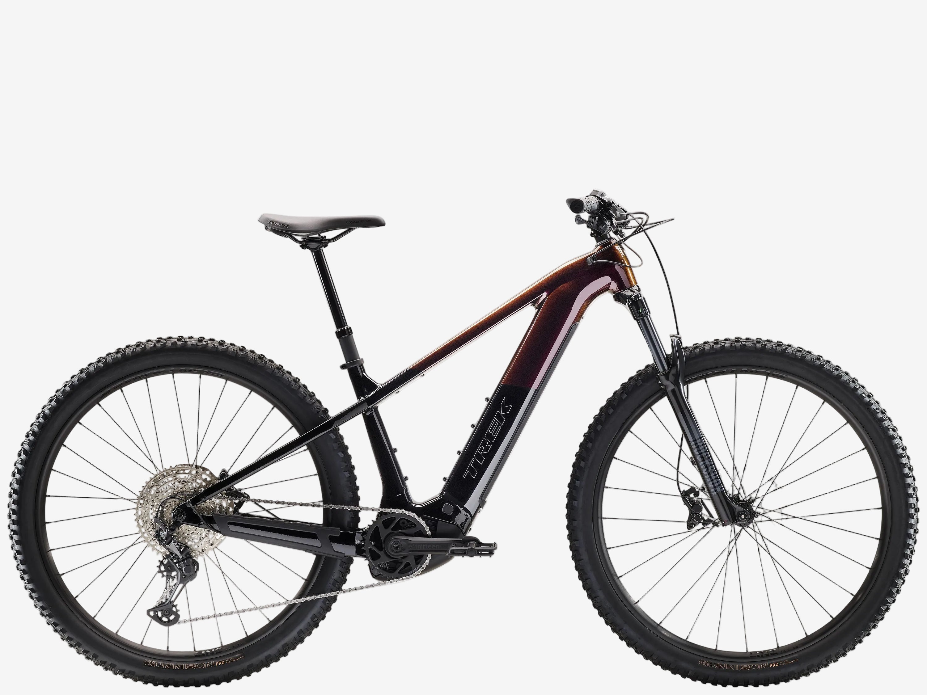 Black electric bicycle on a white background