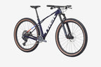 Blue mountain bike on a white background