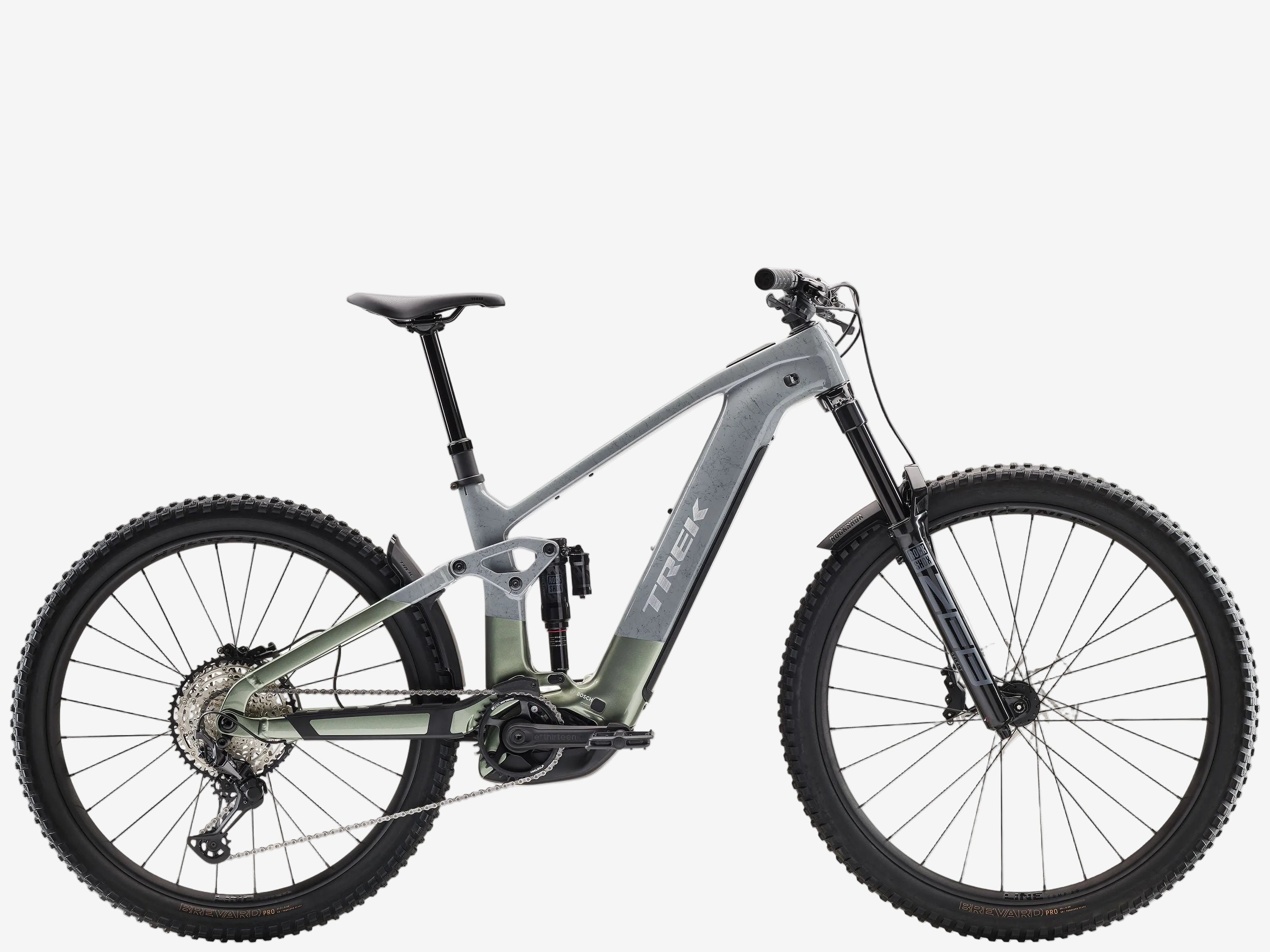 Gray electric bike on a white background