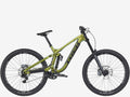 Green mountain bike on a white background
