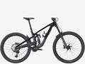 Black mountain bike on a white background
