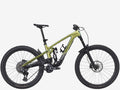 Green mountain bike on a white background