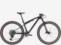 Black mountain bike on a white background