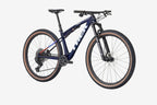 Blue mountain bike on a white background