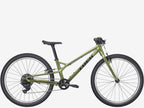 Green mountain bike on a white background
