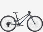 Black bicycle on a white background
