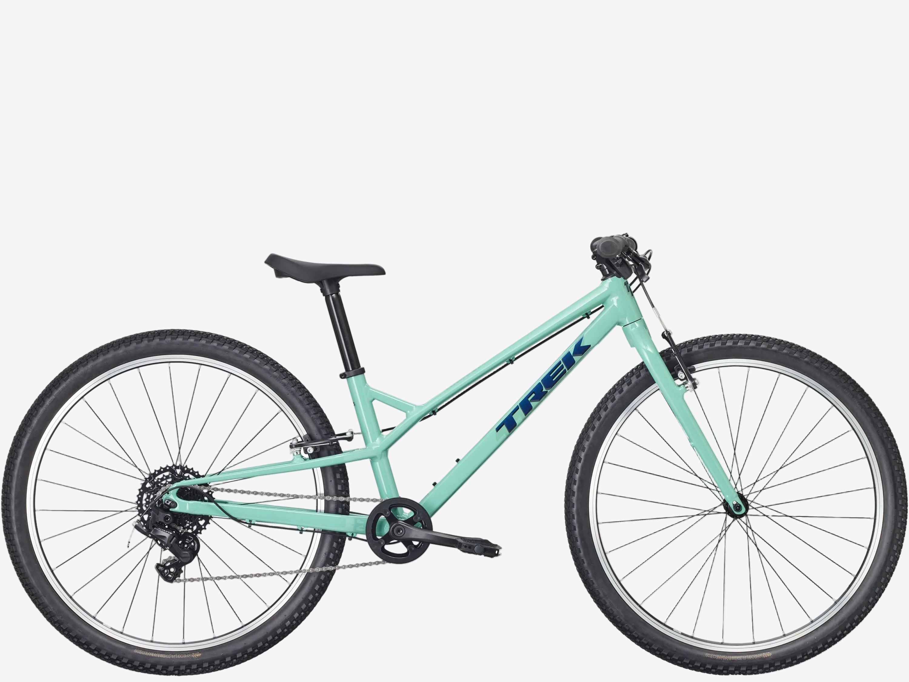 Mint green bicycle on a white background